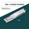 Ultra-Thin Small Stainless Steel Nail Clipper Portable Multi-function Folding Nail Clipper Keychain EDC Pocket Tool