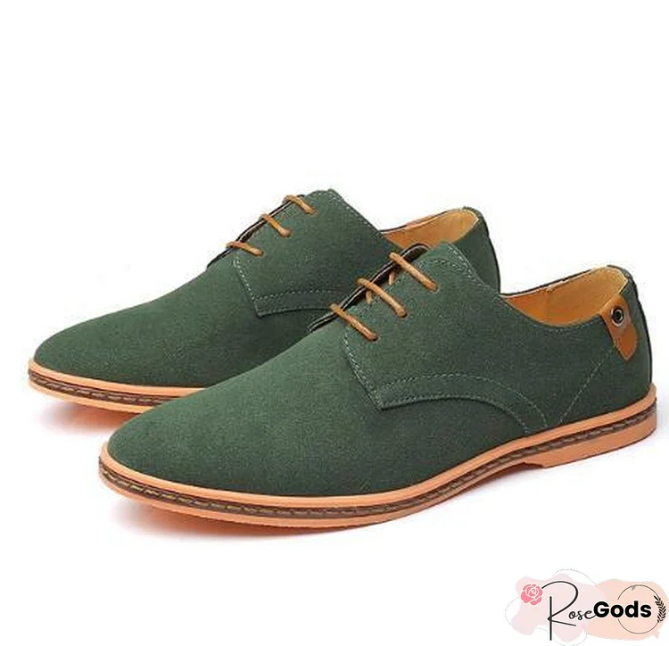 Big Size Suede Leather Men Shoes Oxford Casual Classic Shoes Comfortable Footwear