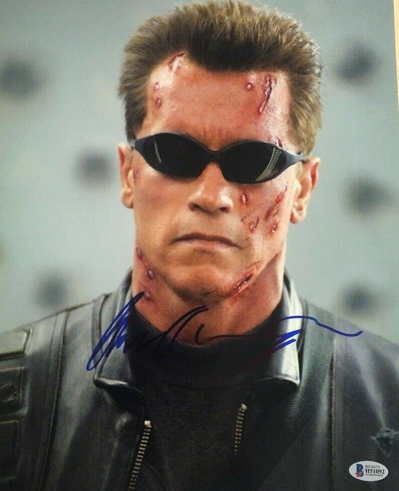 Arnold Schwarzenegger Terminator signed autographed 11x14 Photo Poster painting BECKETT COA