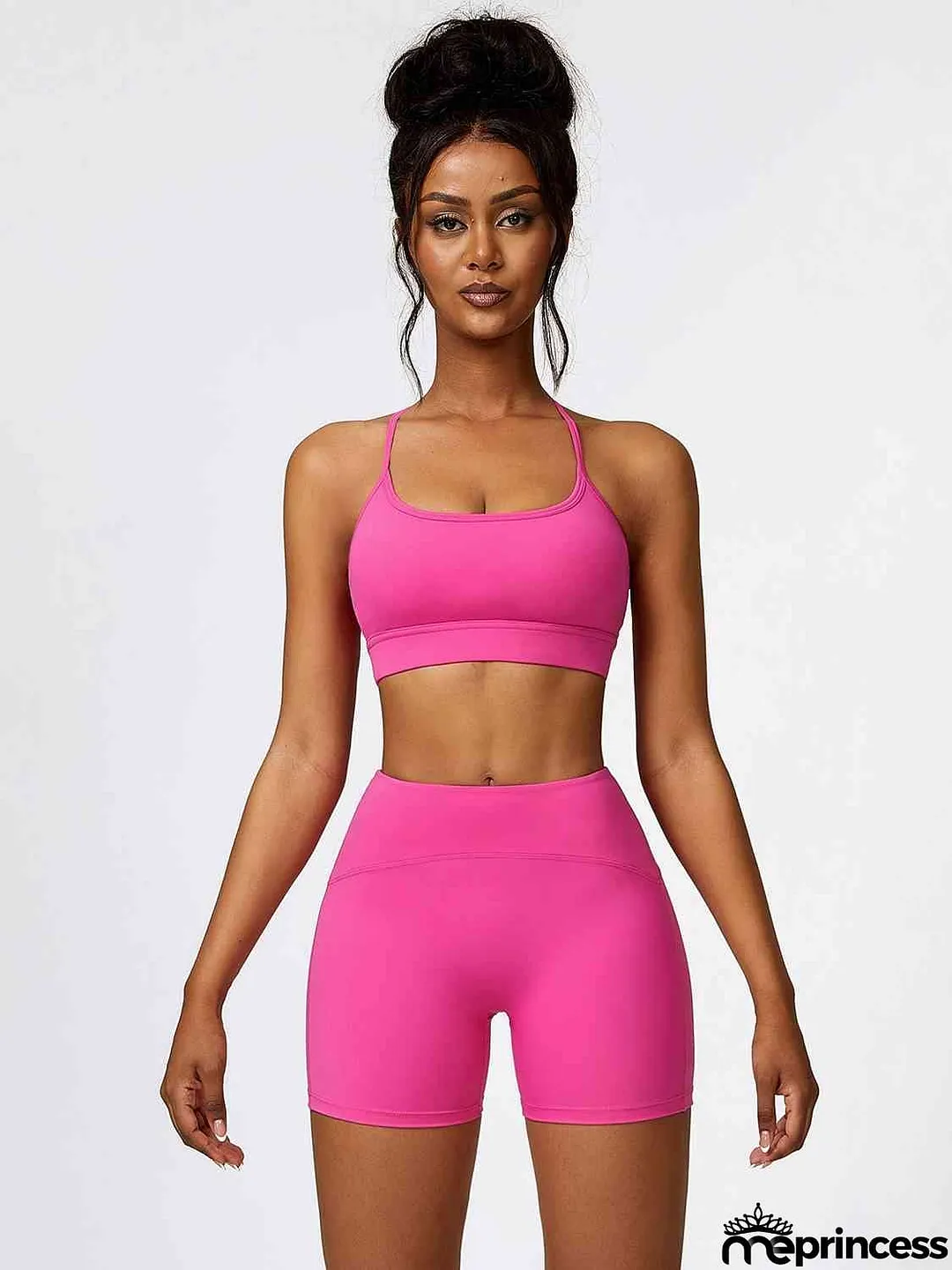 Sport Bra and Wide Waistband Shorts Set