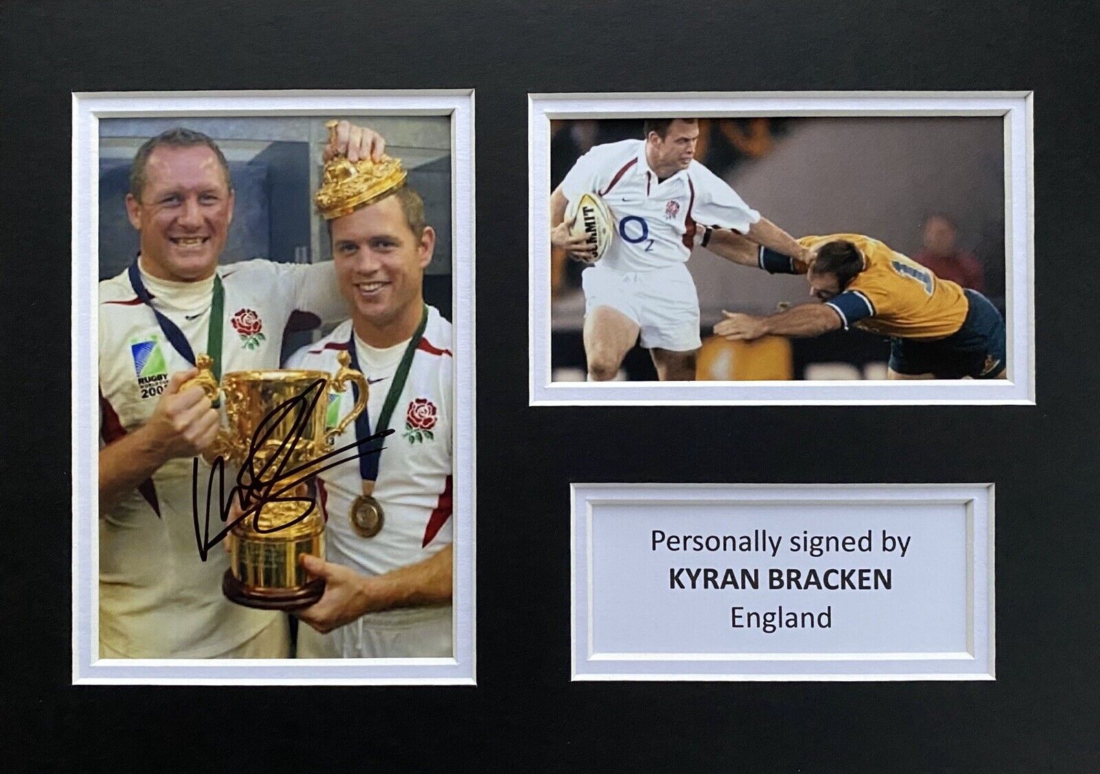 Kyran Bracken Genuine Hand Signed England Photo Poster painting In A4 Mount Display