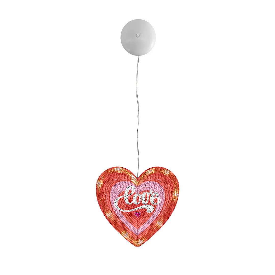 5D Christmas Diamond Painting Hanging Light Festive Rhinestone Lamp Pendant