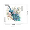 Flower Branch Peacock-Partial Special Shaped Diamond Painting 30*30CM