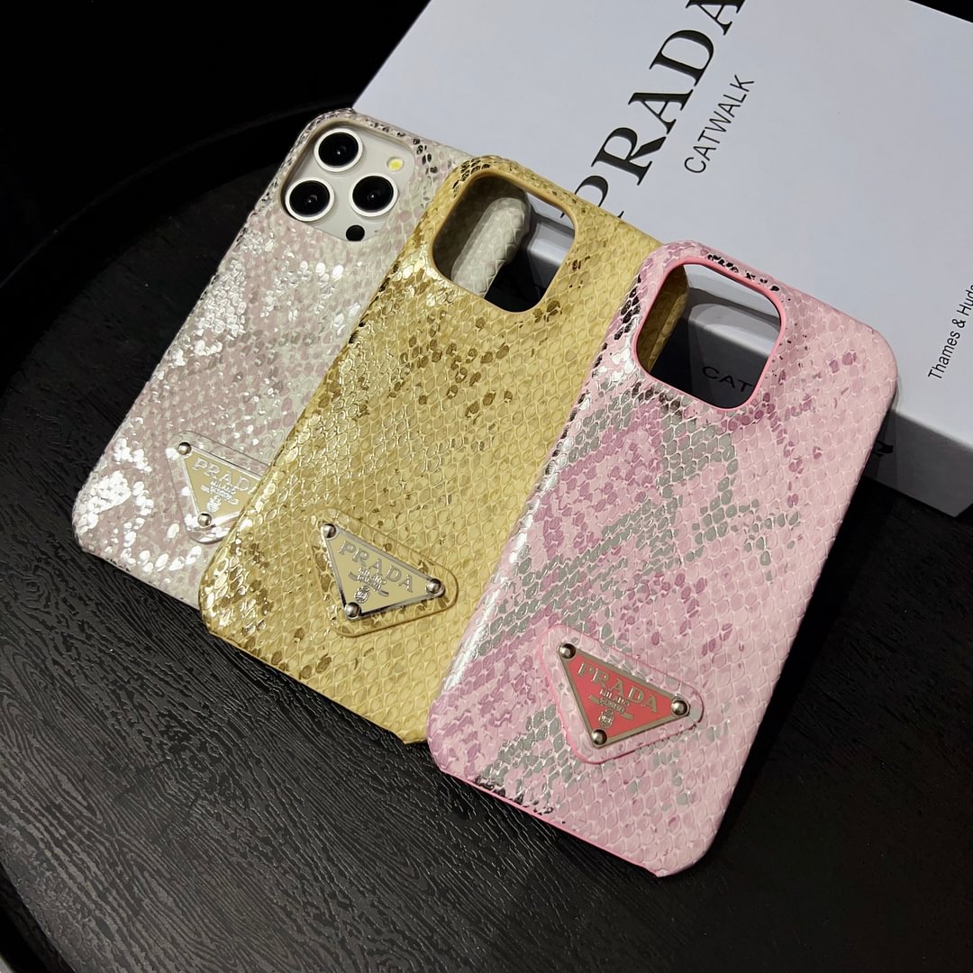 Prada Luxury Python PU Leather Apple iPhone and Samsung Galaxy Phone Case