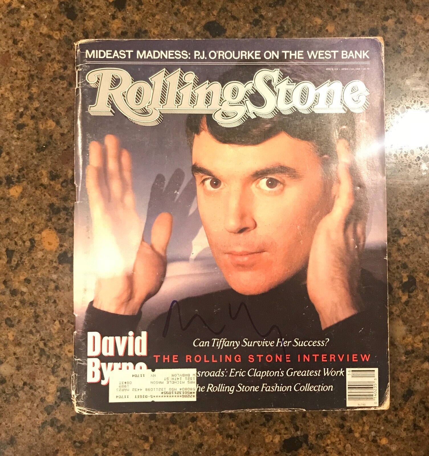 * DAVID BYRNE * signed Rolling Stone Magazine * THE TALKING HEADS * PROOF * 4