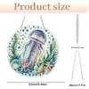 Jellyfish DIY Rhinestone Diamond Painting Pendant 25x25cm Double Sided
