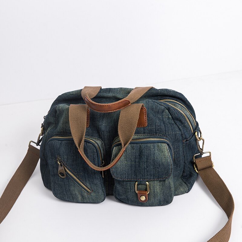 Casual Denim Women handbag High Quality Jeans female Crossbody Bag Vintage big Totes Travel Shoulder Bag Large Bolsa blue