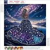 Diamond Painting-DIY Crystal Rhinestone Starry Sky Dress Girl