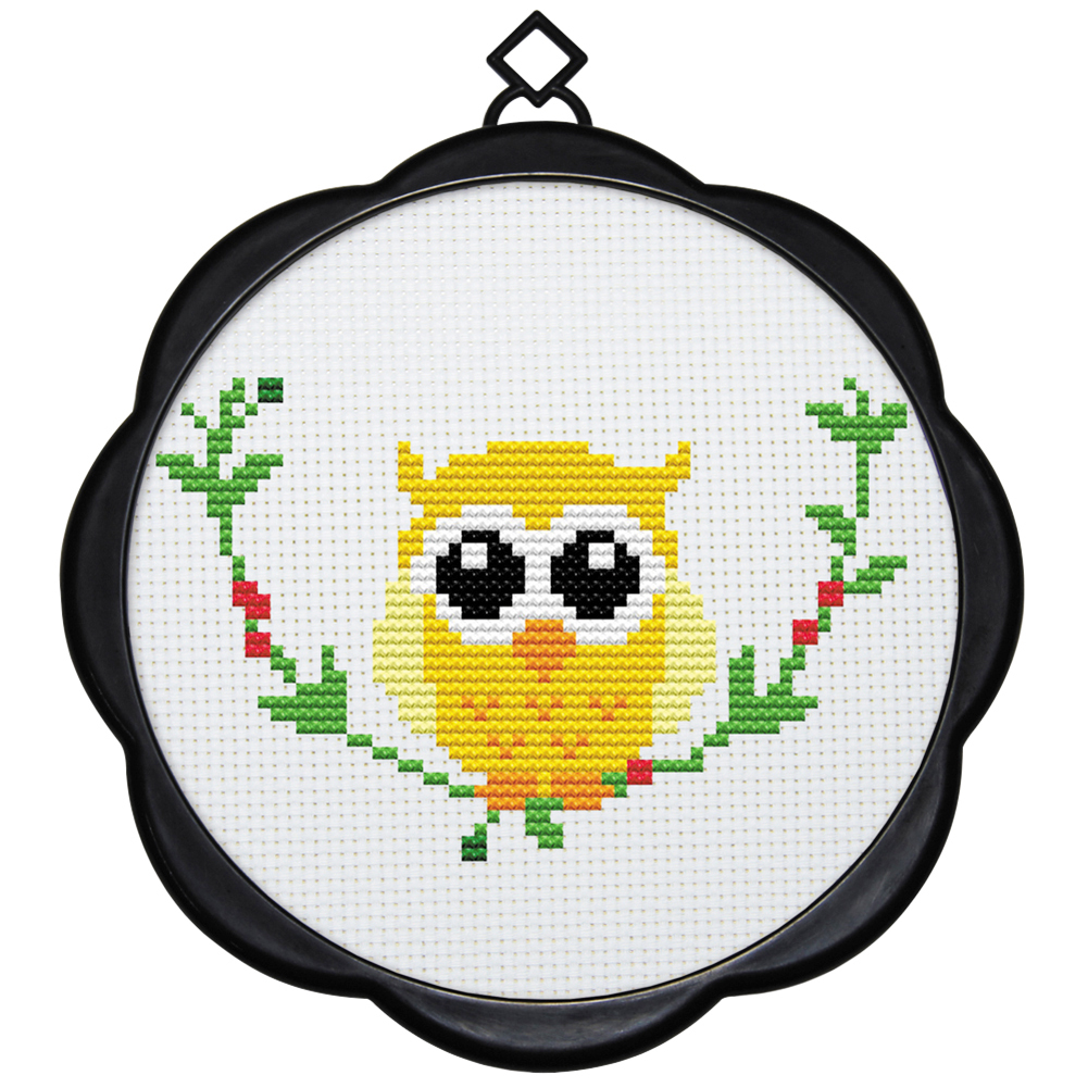 

Owl - 11CT Stamped Cross Stitch - 17*17CM (With Frame), 501 Original