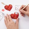 12pcs Love Symbol Double-Sided DIY Diamond Painting Keychain Kit