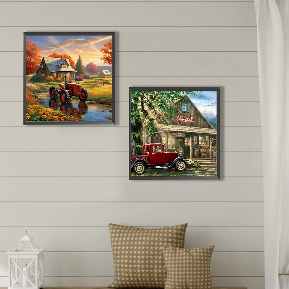 2pcs Diamond Painting - Full Round Drill - Scenery(Canvas|30*30cm)