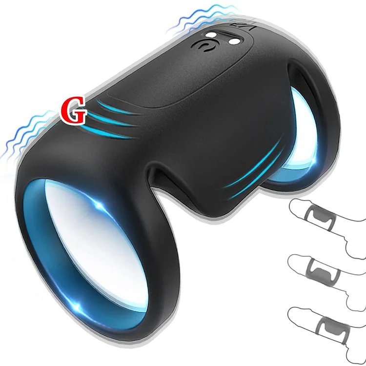 pearlsvibe -  2-in-1 Wearable Vibrating Penis Sleeve With Cock Rings
