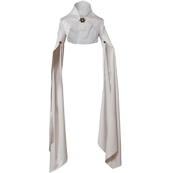 Women's Medieval Victorian Retro White Bolero Jacket Shrug Coat