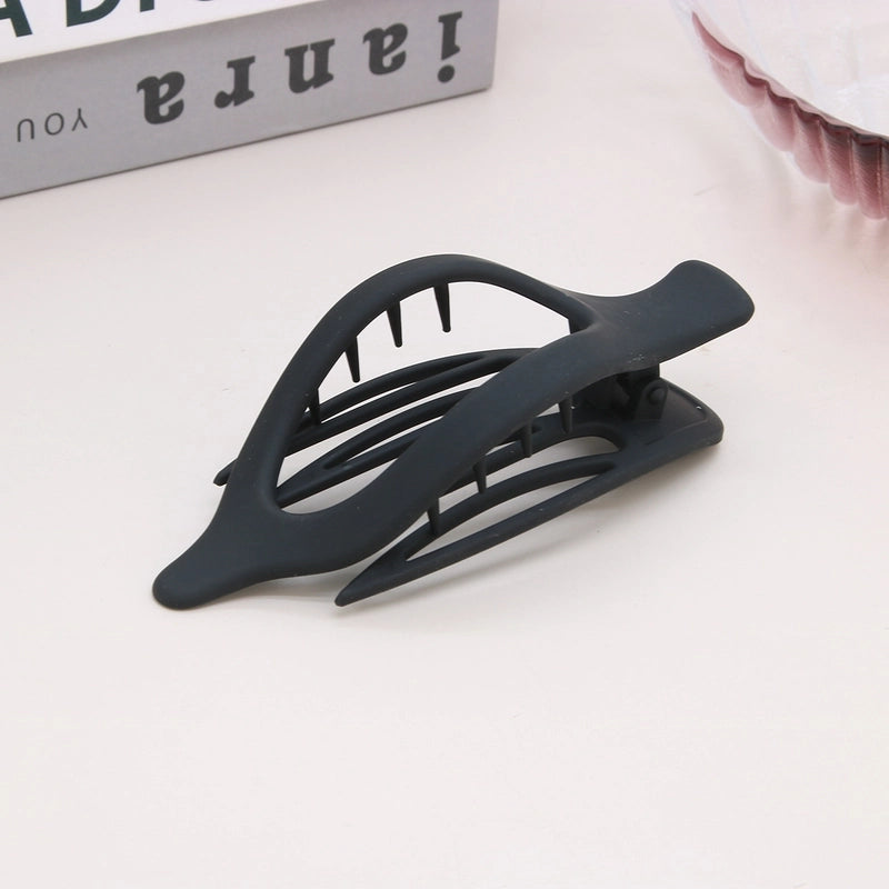 Women’s Lady Classic Style Solid Color Plastic Stoving Varnish Hair Clip