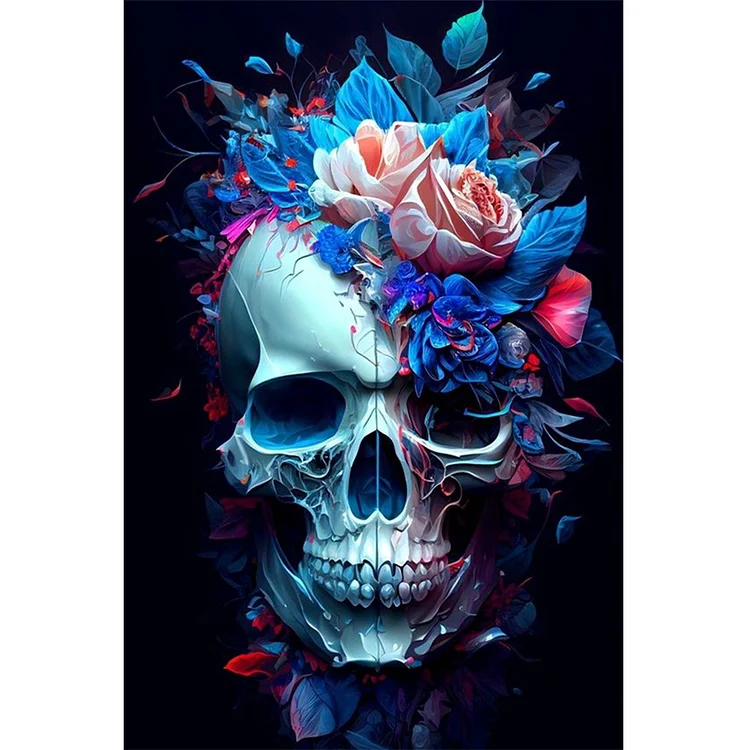 Skull 40*60CM (Canvas) Full Round Drill Diamond Painting gbfke