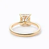 18K Yellow Gold 2ct Princess Cut Lab Diamond 4 Claw Prong Basket Setting Solitaire Ring