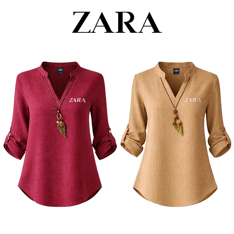 ZARA&reg;Nov&eacute; d&aacute;msk&eacute; bavlněně-lněn&eacute; ko&scaron;ile &ndash; 2 kusy v balen&iacute;
