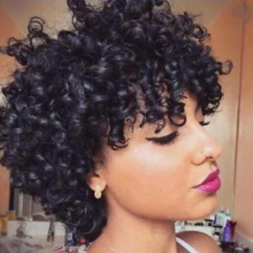 ELCNEPAL® | 360 Lace Wig Best Design African American Short Wave ELCNEPAL