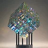 Colored Cube Crystal Prism Gradient Color Crystal Ornaments