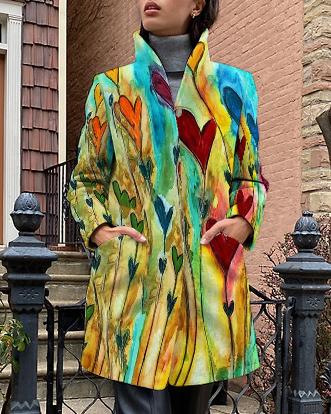 Women's Fashion Painted Casual Coat 9b4d
