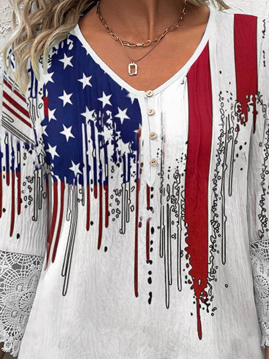 Women Half Sleeve V-neck Solid Color Dress