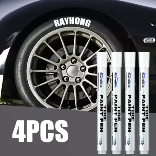 Dronehint 4x Waterproof White Car Paint Pen Car Parts Tyre Tire Wheel Letter Markers Pen (For: Acura) Parts