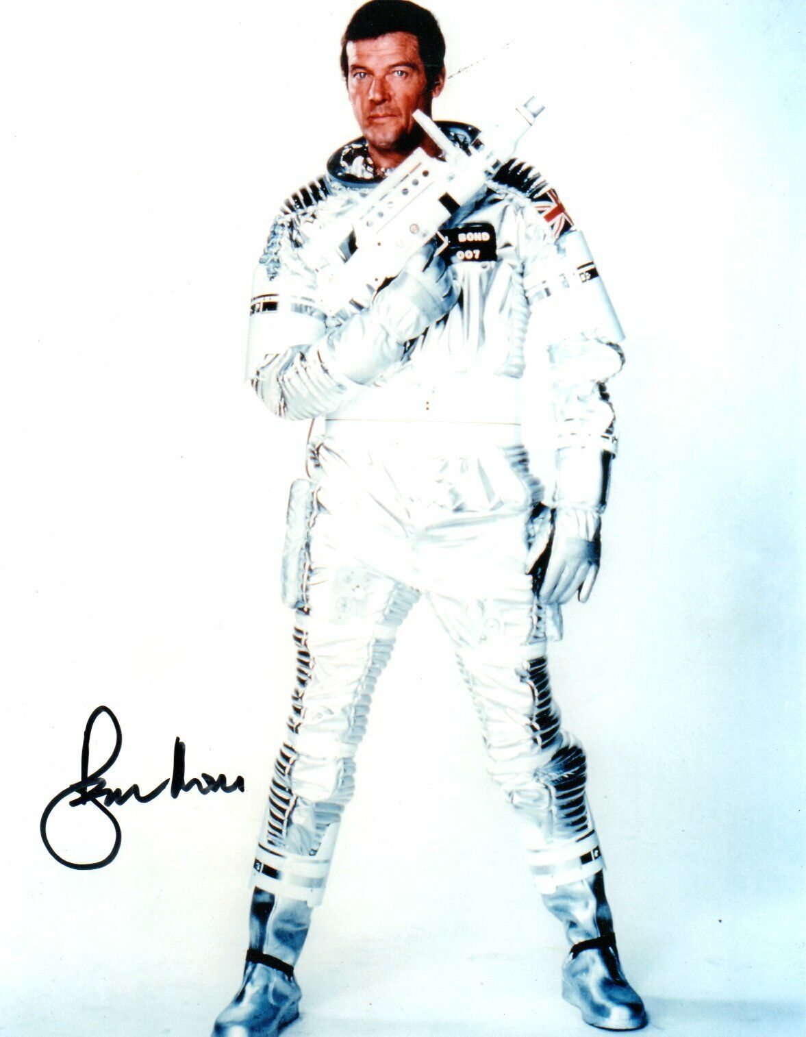 Roger Moore Autograph 10 by 8 inches Genuine Signed Photo Poster painting Moonraker 007