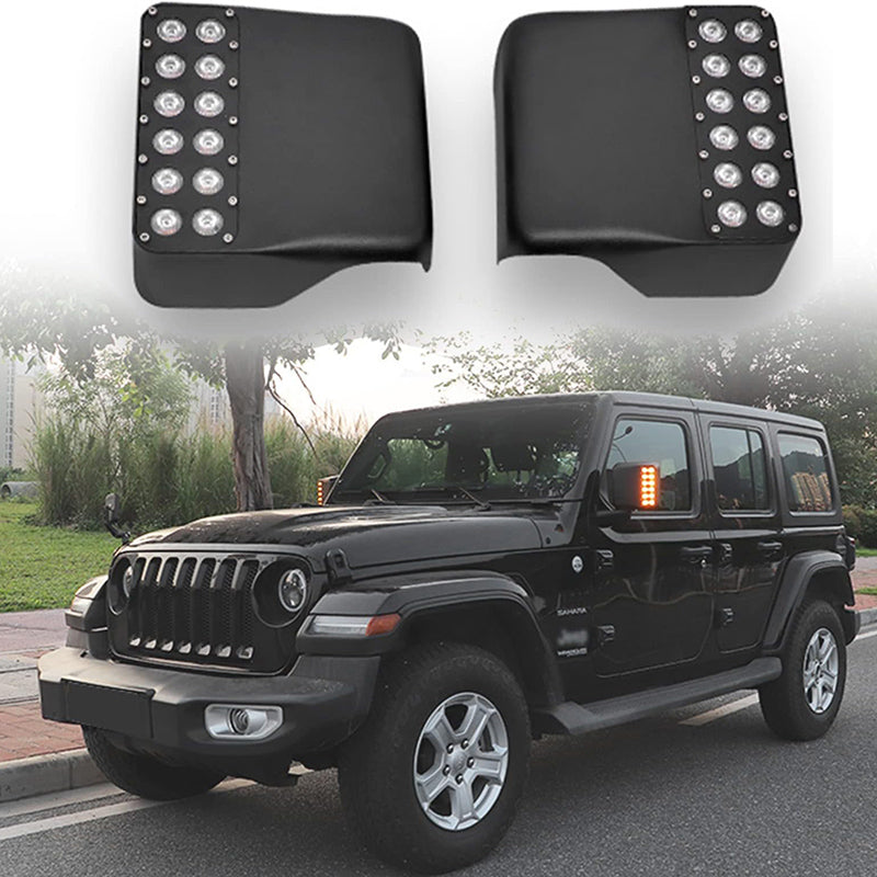 Jeep Side Mirror with Dual Row Turn Signals for Wrangler JL JLU & Gladiator JT