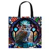 Glass Painting series Eagle - 11CT DIY Stamped Cross Stitch Shopping Bag 40*40cm/15.75*15.75in
