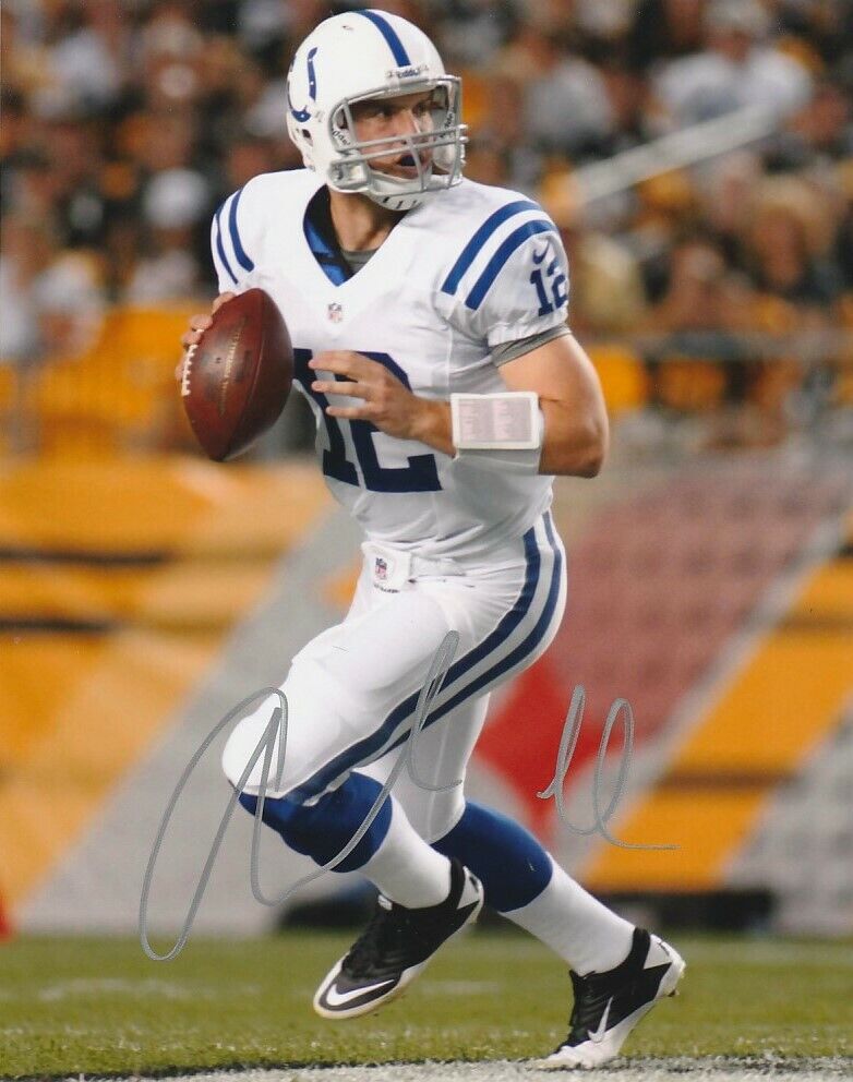 ANDREW LUCK SIGNED INDIANAPOLIS COLTS QUARTERBACK 8x10 Photo Poster painting #3 AUTOGRAPH PROOF!