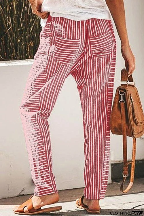 Casual Loose Lace Up Pants