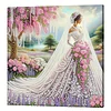 (Pre-Framed)Diamond Painting-DIY Crystal Rhinestone Wedding Dress(25x25cm)