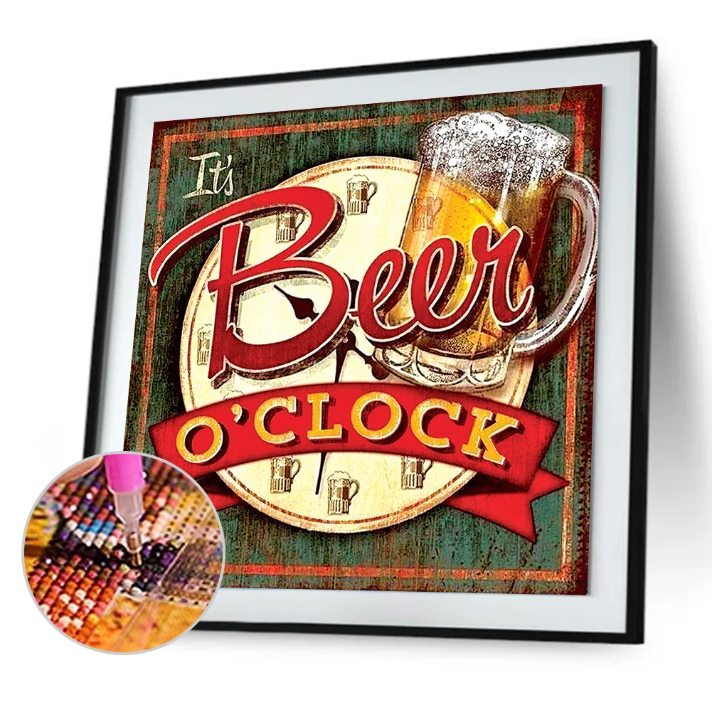 Diamond Painting - Full Round Drill - Beer Letters(30*30cm)