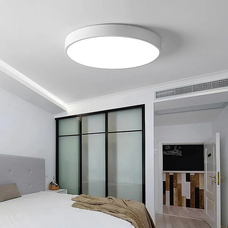 Sizable Flush Mount Ceiling Light Black with Light Source and Surface Color Customization - Appledas