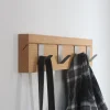 Kitchen Dining can move Self Adhesive Wood & Stainless Clothes Hook Wall Steel Bag Headphone Key Hanger Coat Towel Hooks