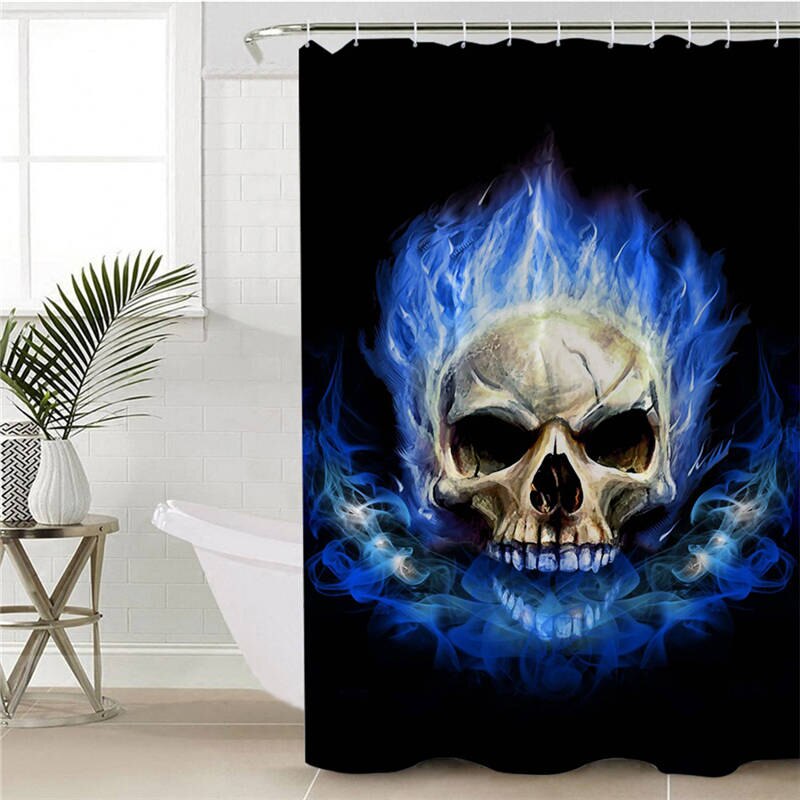 

3D Skull - Print Shower Curtain, 180*200cm, 501 Original