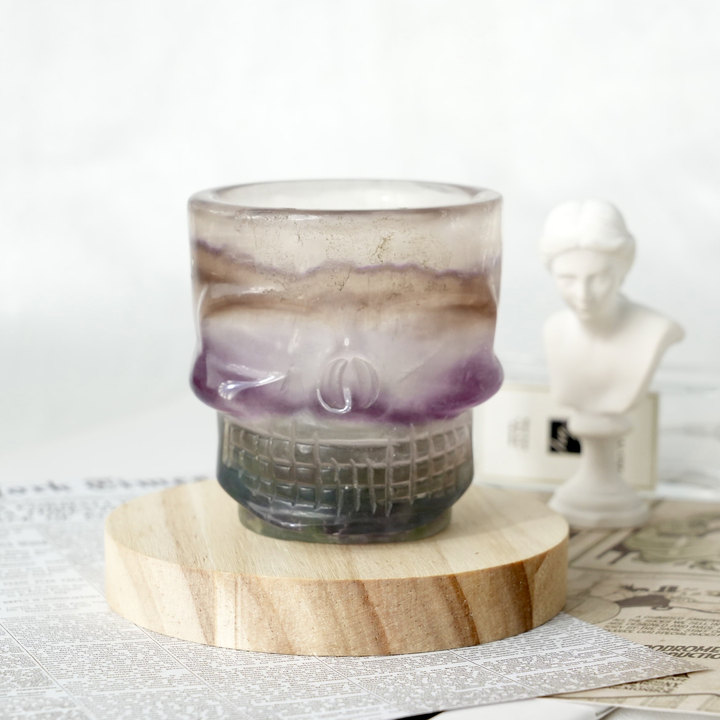 Fluorite Skull Cup