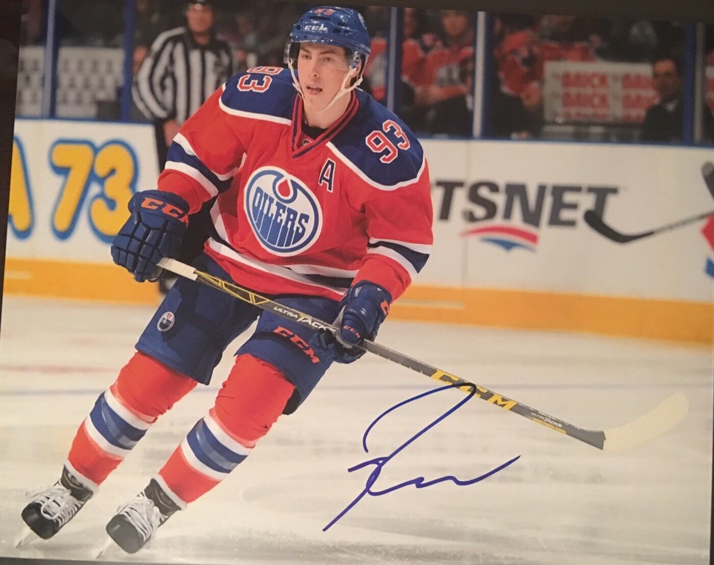 RYAN NUGENT-HOPKINS AUTOGRAPH Photo Poster painting Edmonton Oilers signed GLOSSY 8x10 #1 PICK