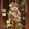 Snowman Acrylic DIY Diamond Painting Pendant Double-Sided Print Kit