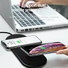 3 in 1 kabelloses Ladeger&auml;t f&uuml;r Mobiltelefon. Kopfh&ouml;rer und Uhr