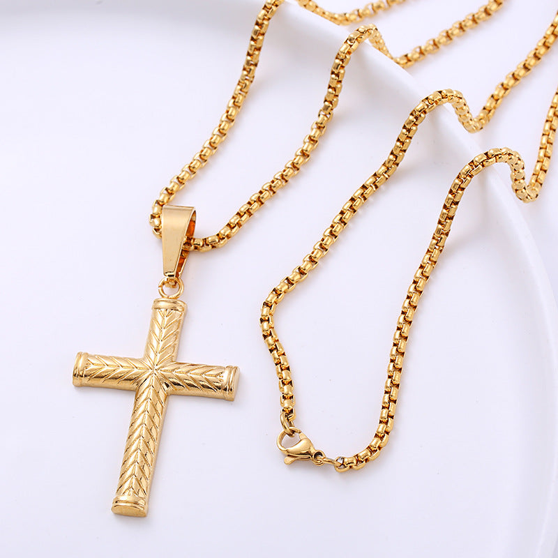 Retro Vintage Cross Stainless Steel Electroplating Pendants
