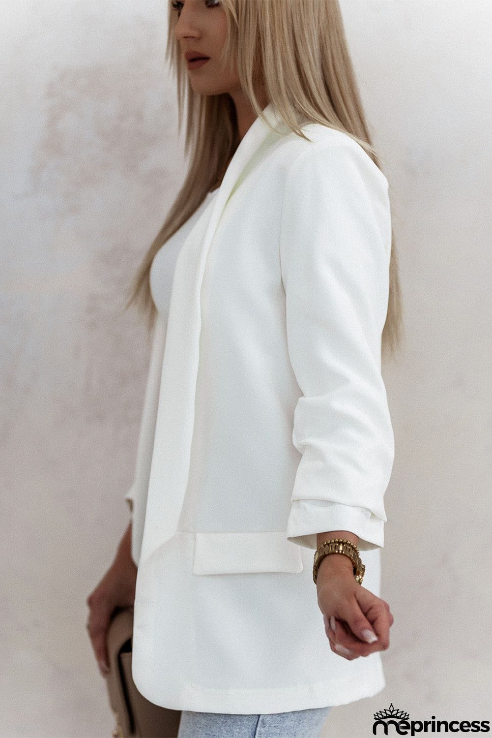 Shawl Neck Blazer with Pockets