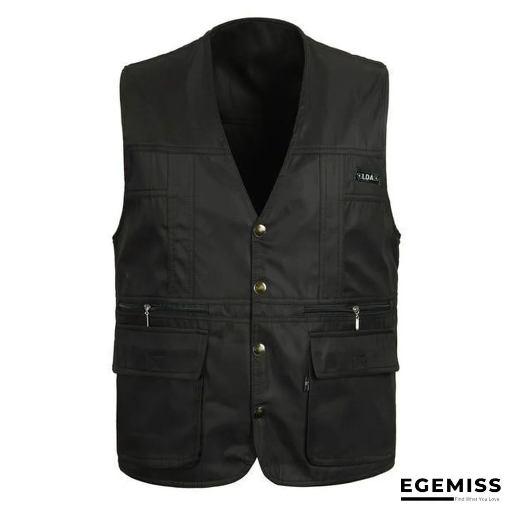 Men Multi-Pocket Classic Waistcoat Male Sleeveless Unloading Solid Coat Work Vest Tactical Masculino Jacket | EGEMISS