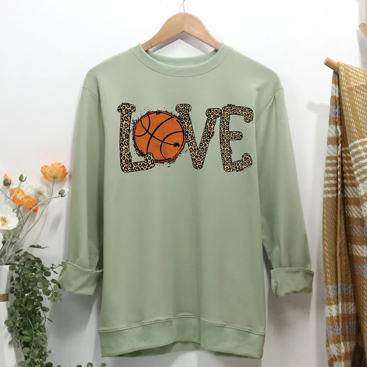Love Leopard basketball Women Casual Sweatshirt