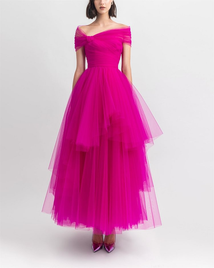Women's Solid Color Mesh Dress