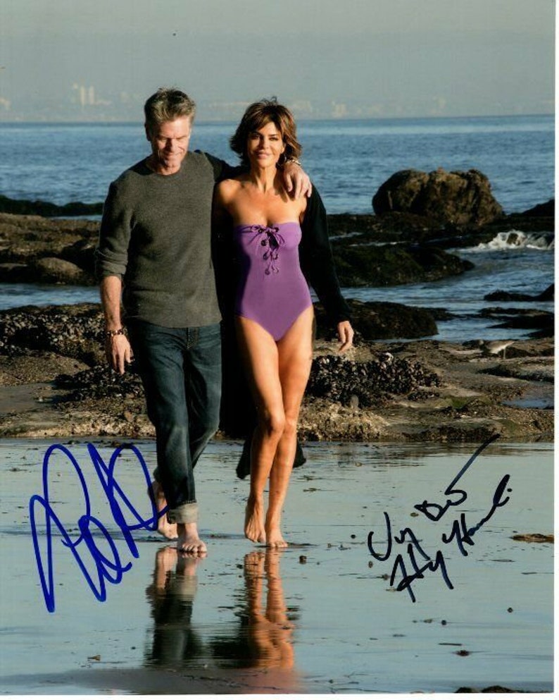 Harry hamlin and lisa rinna signed autographed Photo Poster painting