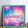 January-18CT Stamped Cross Stitch 25*25cm/9.84*9.84in tapestrymarket