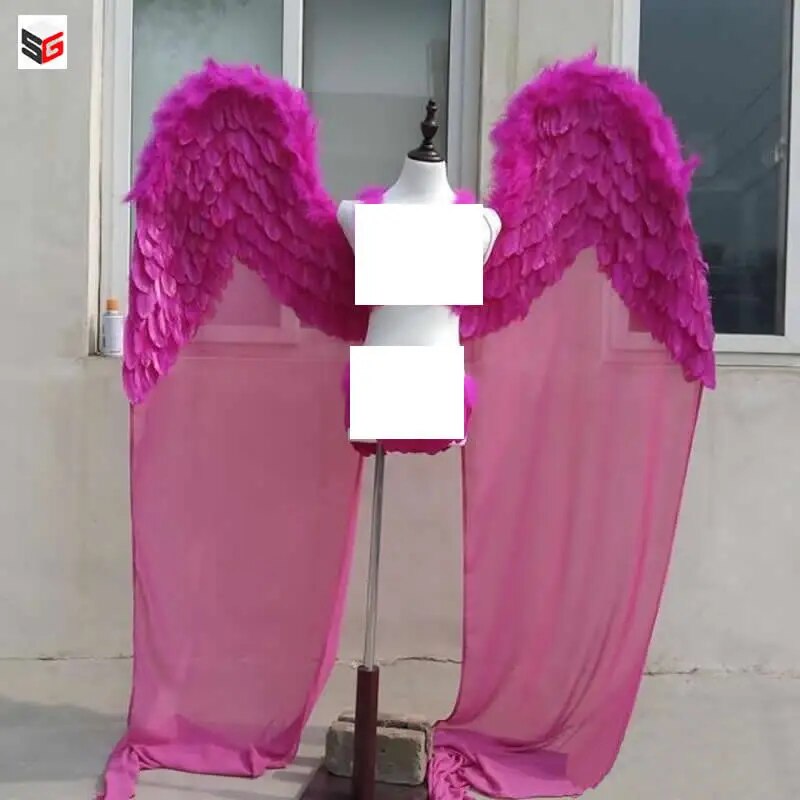 VCshoes Adults Photography Props White Black Pink Feather Angel Wings Photo Shoot Accessories Lady Photo Decorations Creative Prop