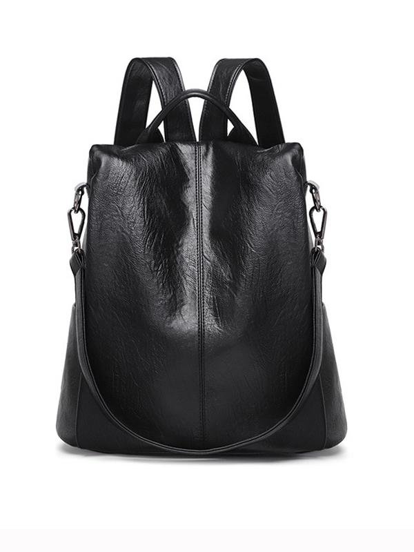 Soft Leather Anti-Theft Backpack