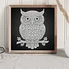 DIY Pearl Painting Owl for Home Wall Decor(25x25cm)
